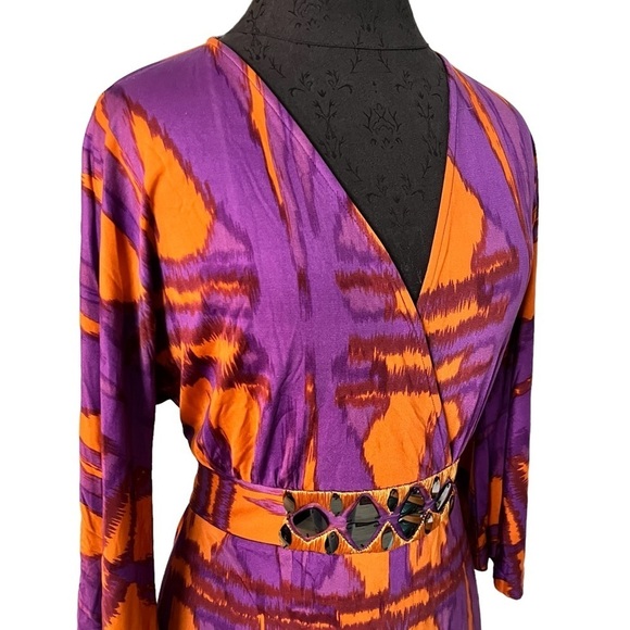 Allegra Hicks Purple and Orange Silk Jersey Dress 4 - Picture 12 of 12